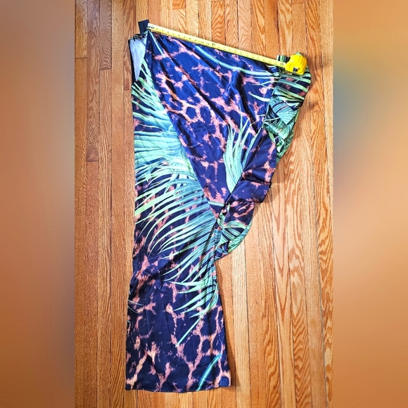 Satin Kaftan Safari Print Maxi Dress - Picture 8 of 12